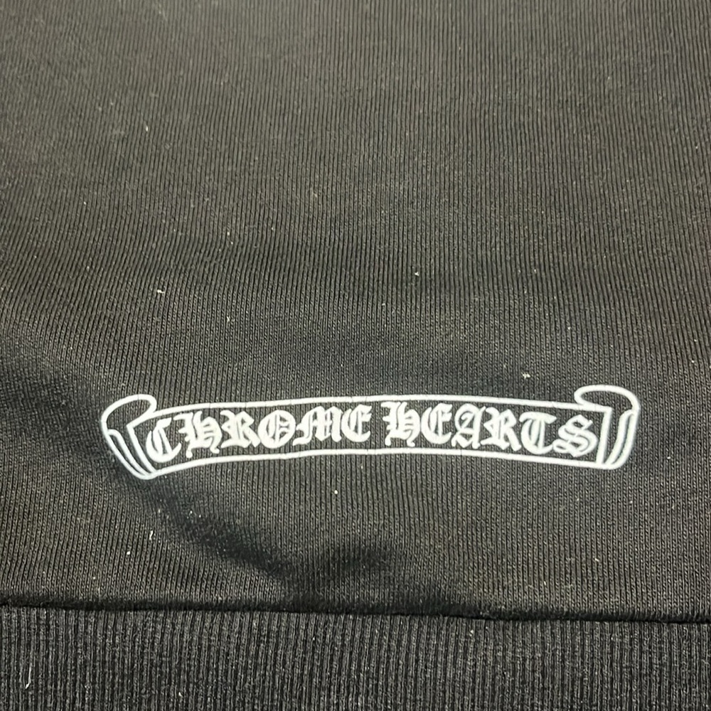 CHROME HEARTS x ROLLING STONES Black Hoodie with Red Tongue Logo - Picture 3 of 9